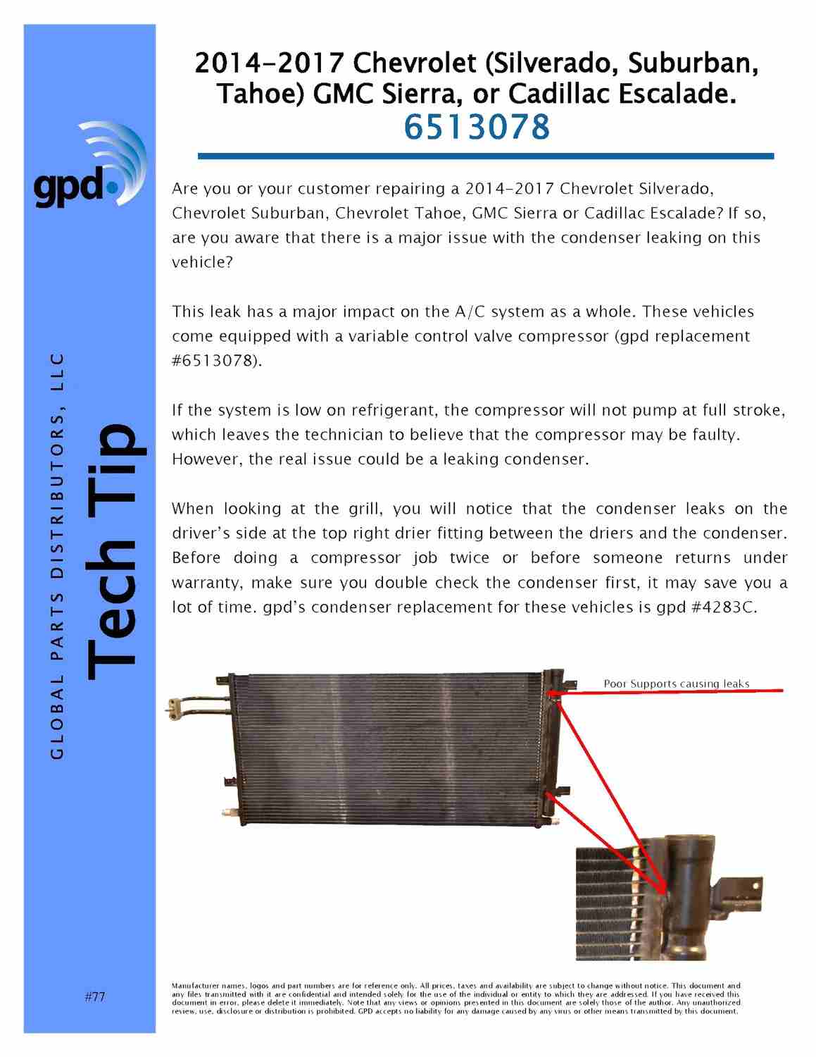 Global Parts Distributors LLC A/C Compressor 9611268