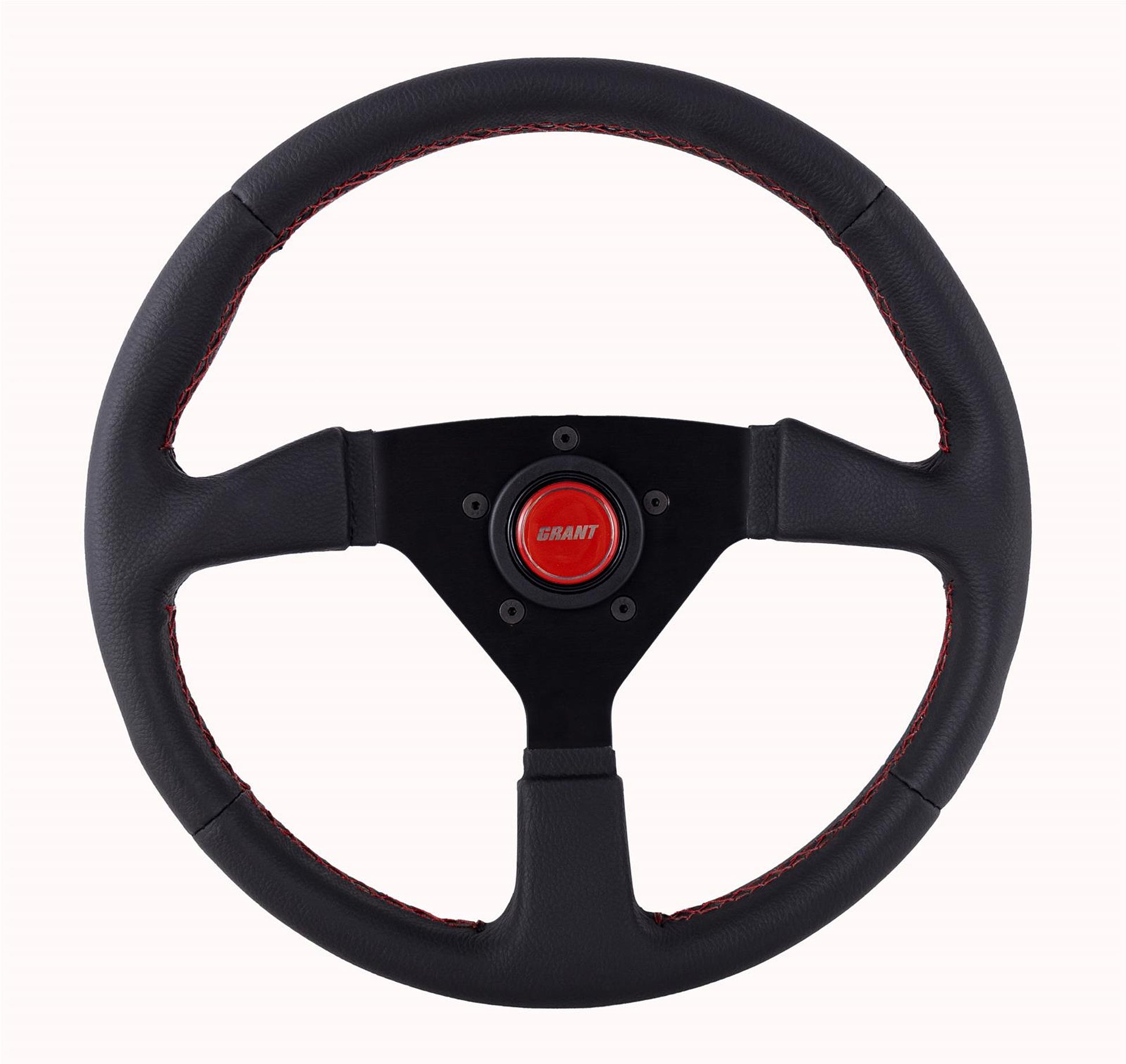 GRANT Steering Wheel 13.75in Wrapped w/Red Steering and Components Steering Wheels and Components main image