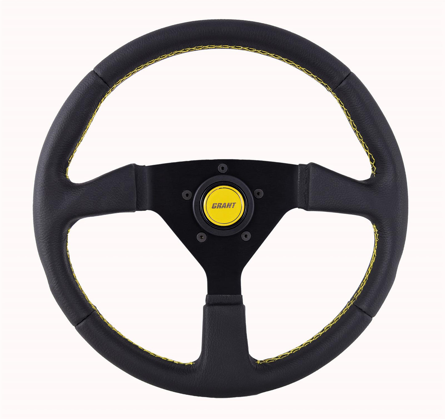 GRANT Steering Wheel 13.75in Wrapped w/Yellow Steering and Components Steering Wheels and Components main image