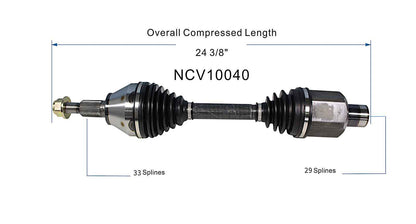 GSP CV Axle Assembly NCV10040 image 6
