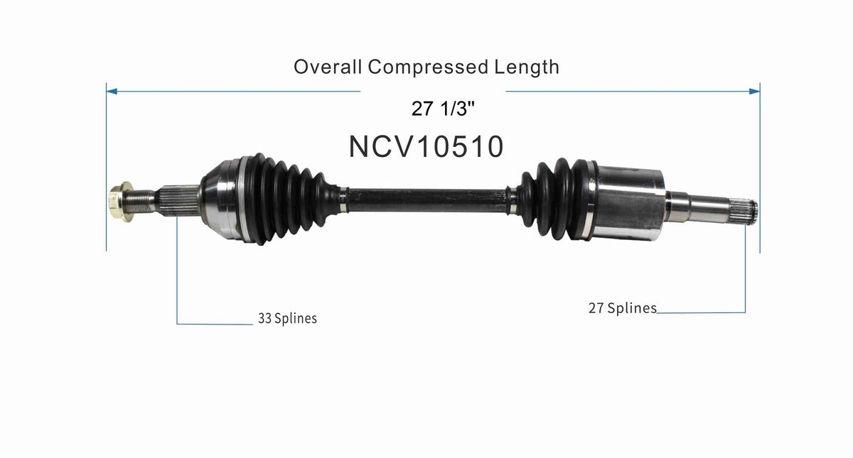 GSP CV Axle Assembly NCV10510 image 6
