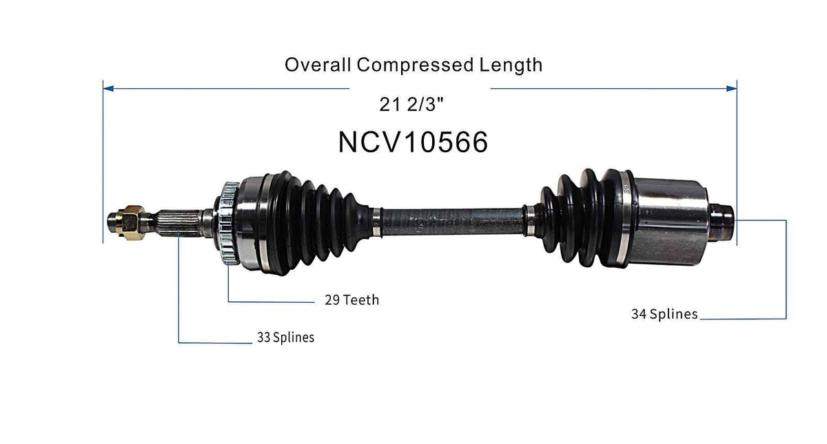 GSP CV Axle Assembly NCV10566