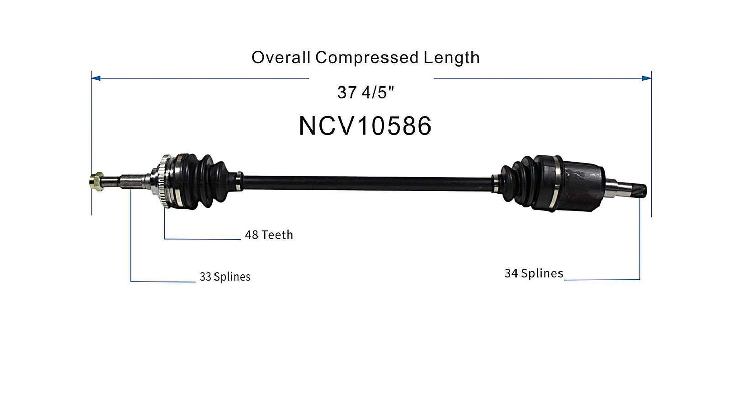 GSP CV Axle Assembly NCV10586 image 6