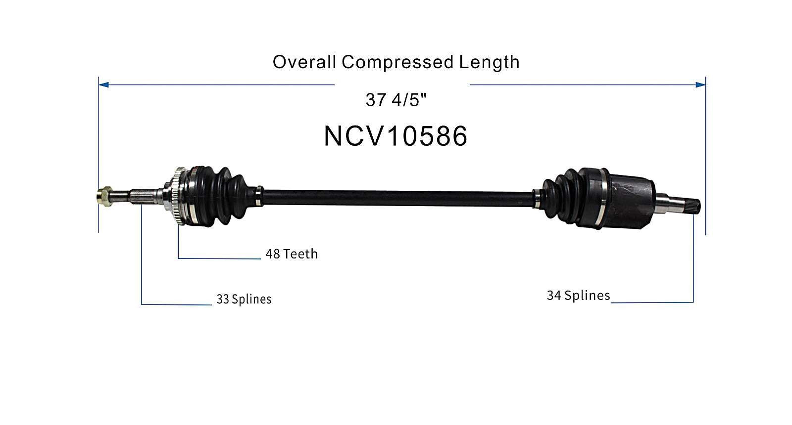 GSP CV Axle Assembly NCV10586 image 6