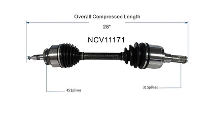 GSP CV Axle Assembly NCV11171 image 6