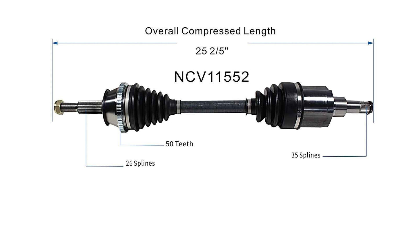GSP CV Axle Assembly NCV11552