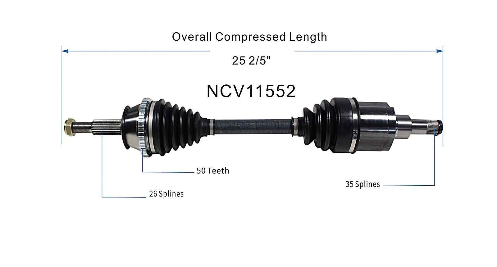 GSP CV Axle Assembly NCV11552