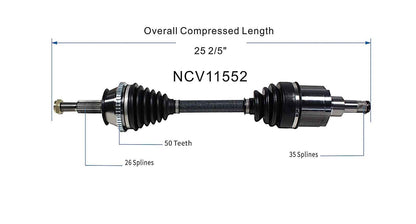 GSP CV Axle Assembly NCV11552