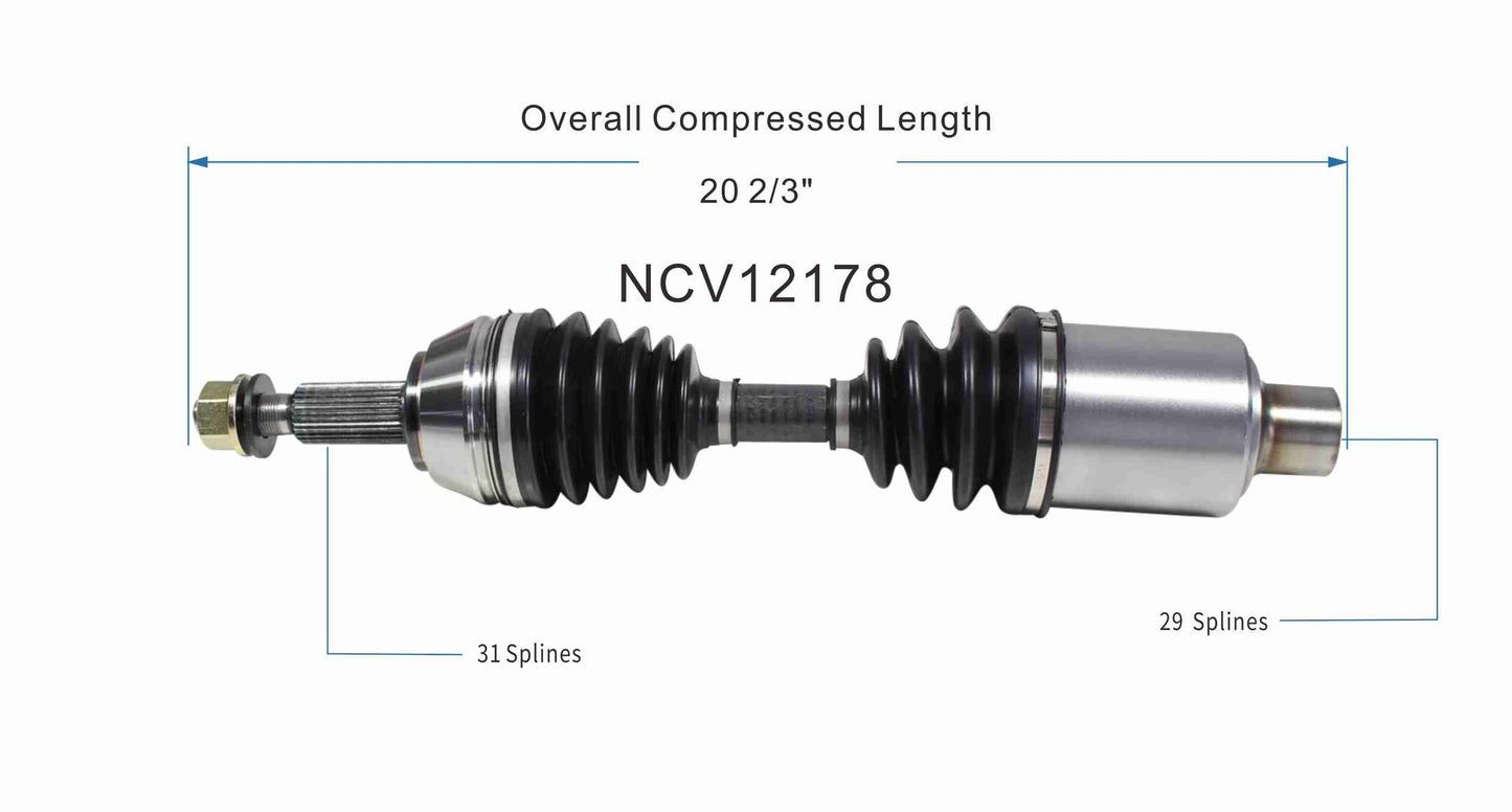 GSP CV Axle Assembly NCV12178