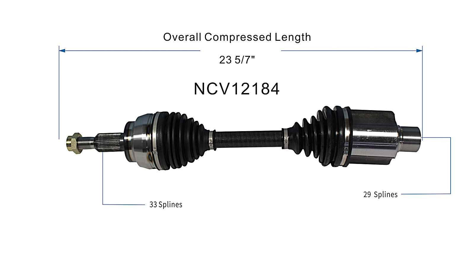 GSP CV Axle Assembly NCV12184 image 6