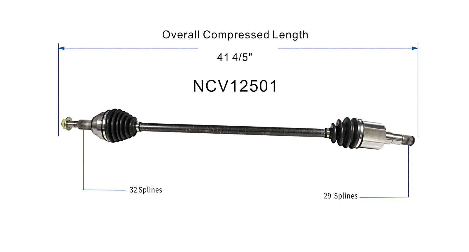 GSP CV Axle Assembly NCV12501 image 6