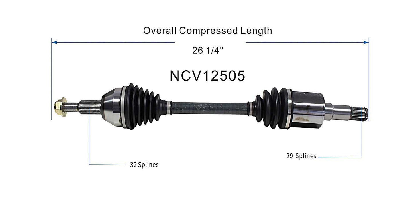 GSP CV Axle Assembly NCV12505 image 6
