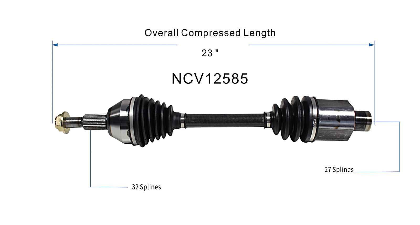 GSP CV Axle Assembly NCV12585 image 6