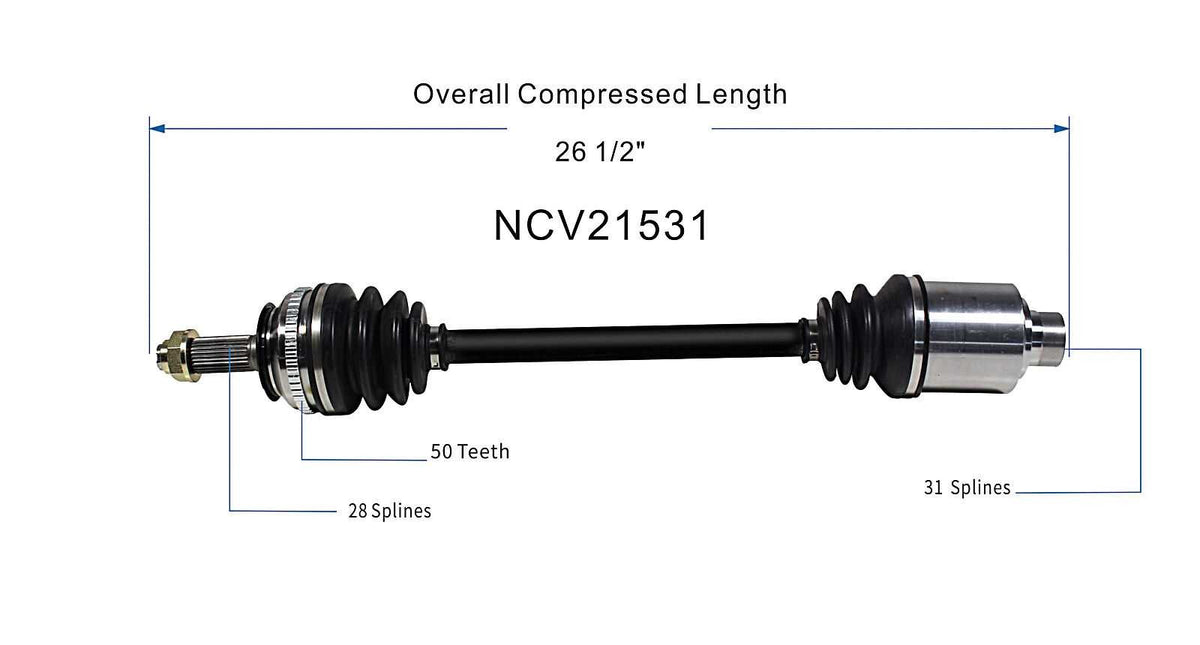 GSP CV Axle Assembly NCV21531 image 6