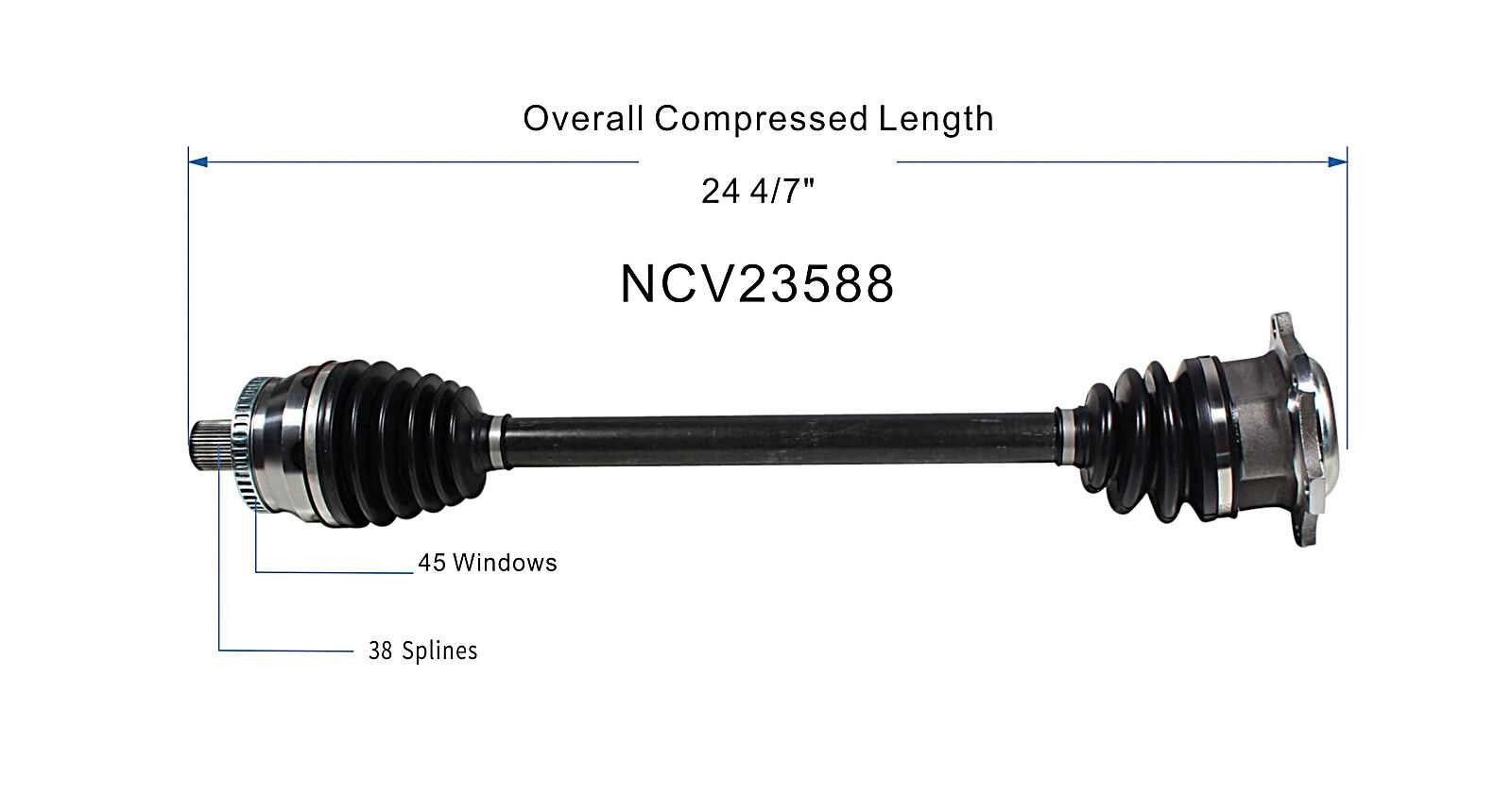 GSP CV Axle Assembly NCV23588 image 6