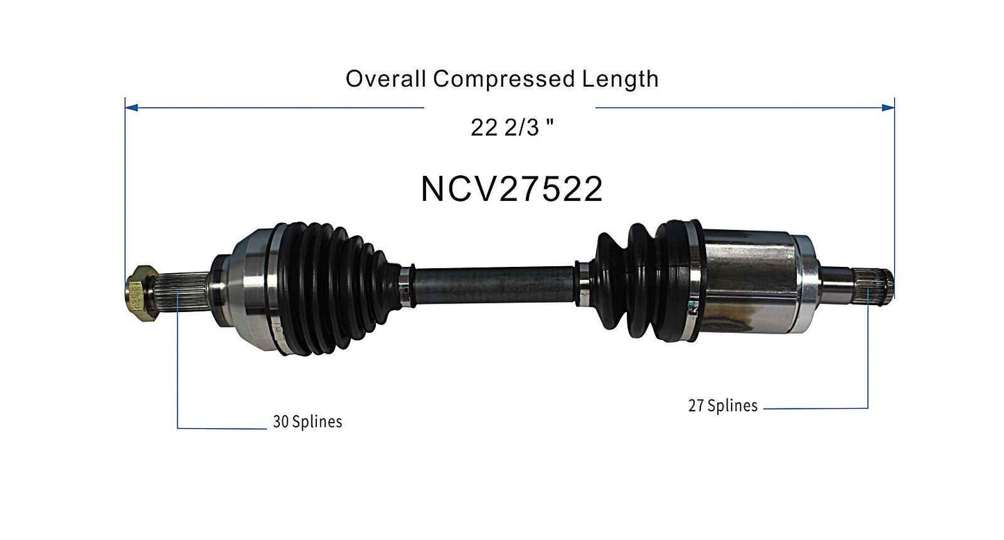 GSP CV Axle Assembly NCV27522 image 6