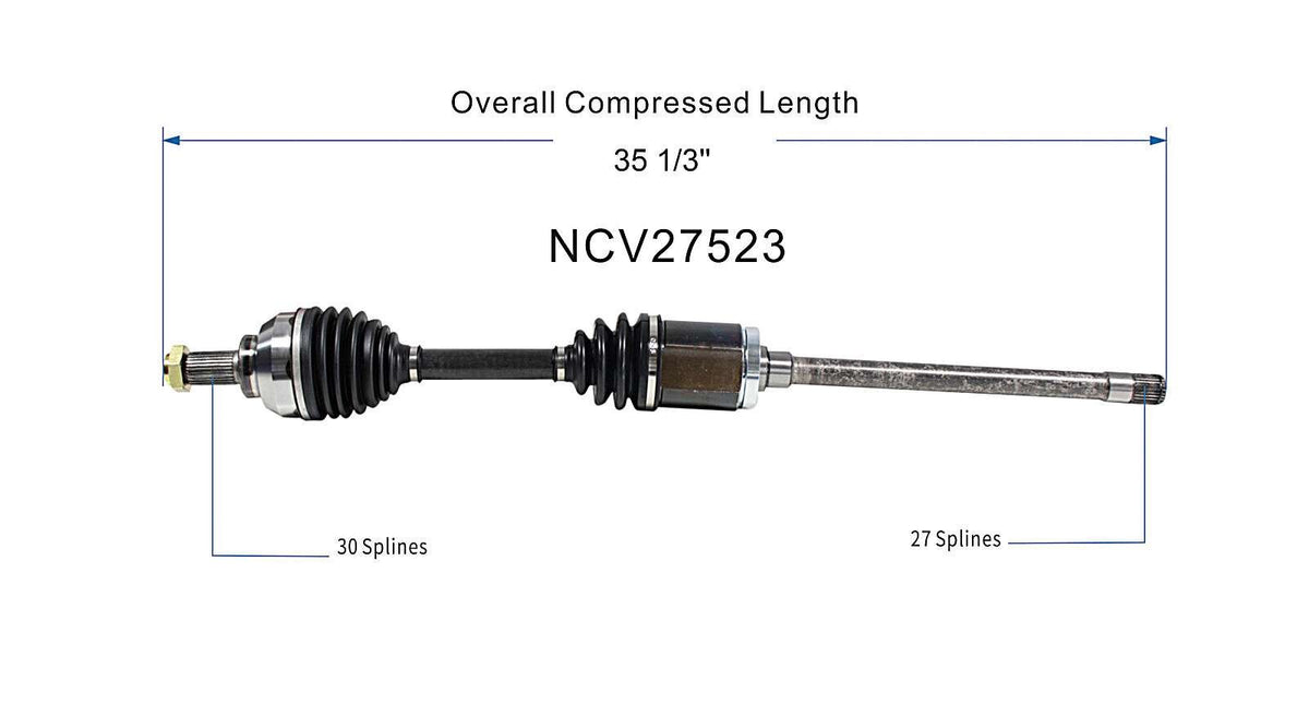 GSP CV Axle Assembly NCV27523 image 6