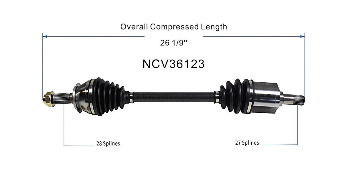 GSP CV Axle Assembly NCV36123 image 6