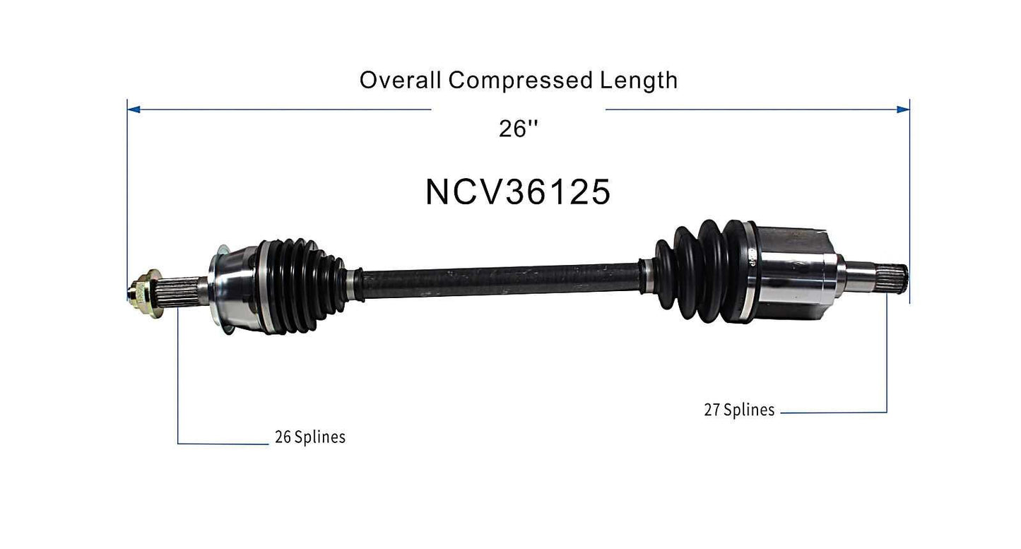 GSP CV Axle Assembly NCV36125 image 6