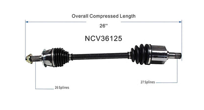 GSP CV Axle Assembly NCV36125 image 6