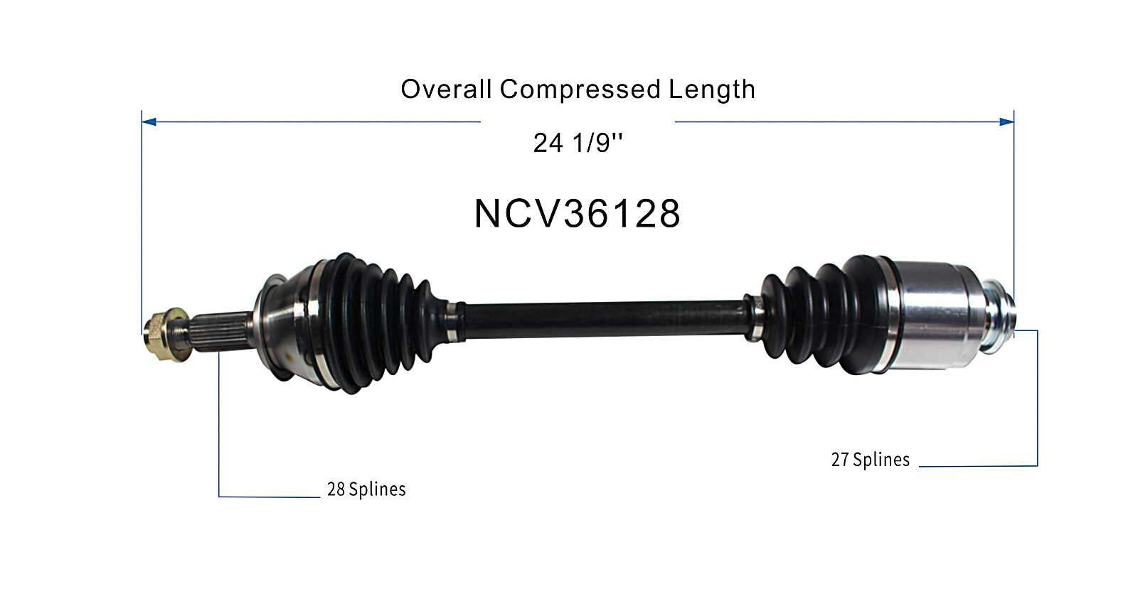 GSP CV Axle Assembly NCV36128 image 6
