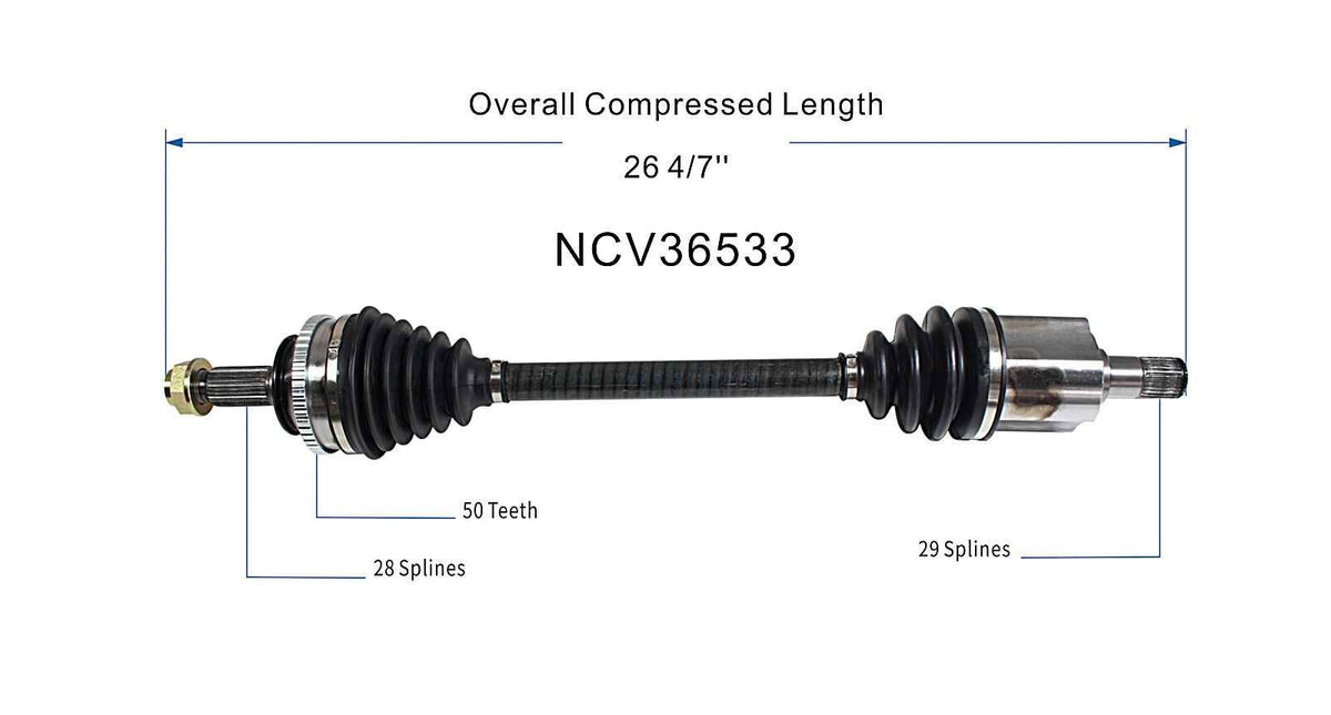 GSP CV Axle Assembly NCV36533 image 6