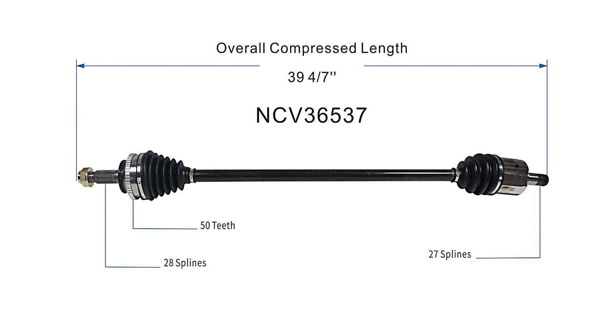 GSP CV Axle Assembly NCV36537 image 6