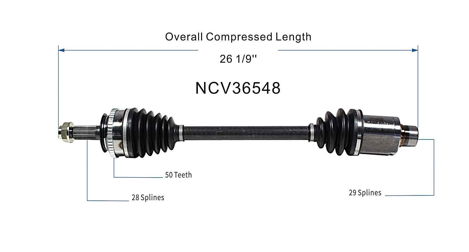 GSP CV Axle Assembly NCV36548