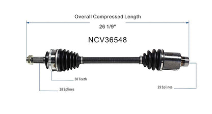 GSP CV Axle Assembly NCV36548