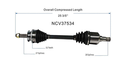 GSP CV Axle Assembly NCV37534 image 6