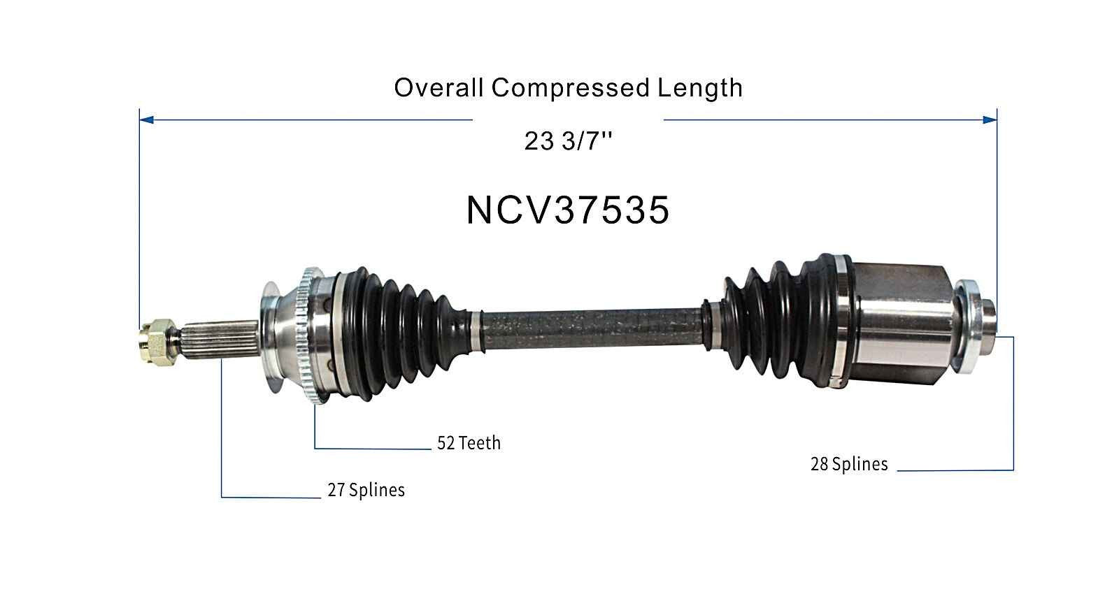 GSP CV Axle Assembly NCV37535 image 6