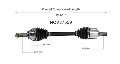 GSP CV Axle Assembly NCV37559 image 6