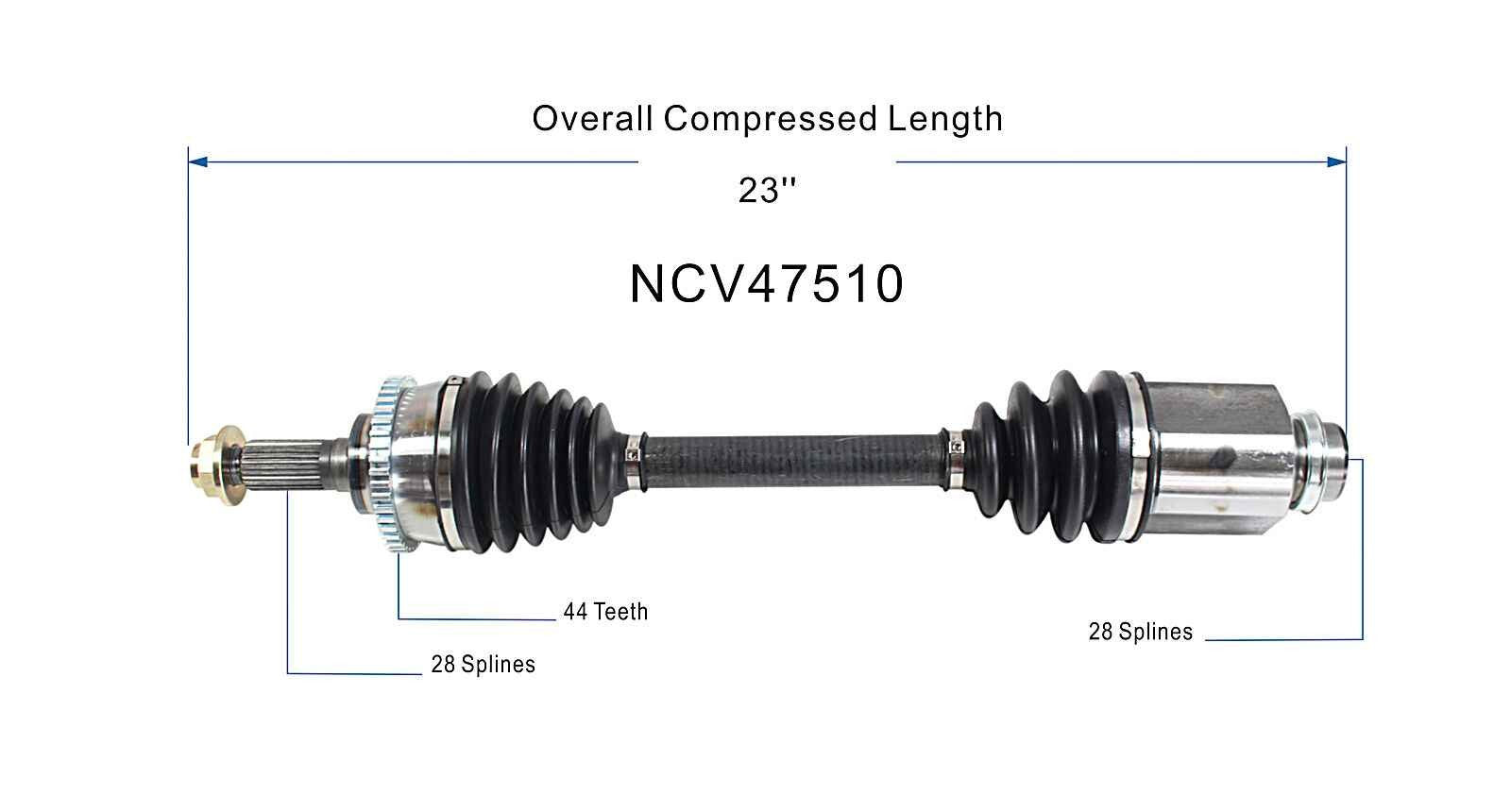 GSP CV Axle Assembly NCV47510 image 6