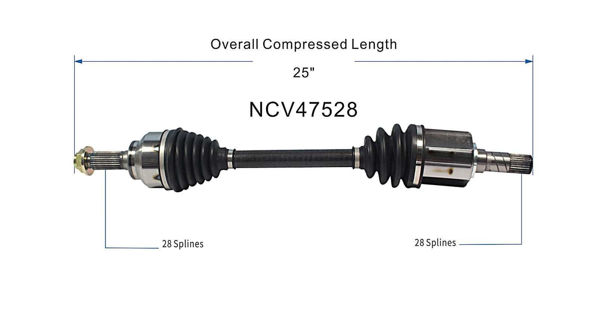 GSP CV Axle Assembly NCV47528 image 6