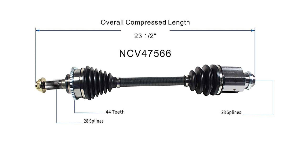 GSP CV Axle Assembly NCV47566 image 6