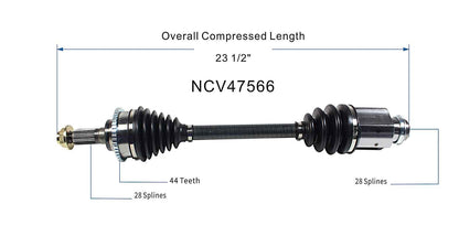 GSP CV Axle Assembly NCV47566 image 6