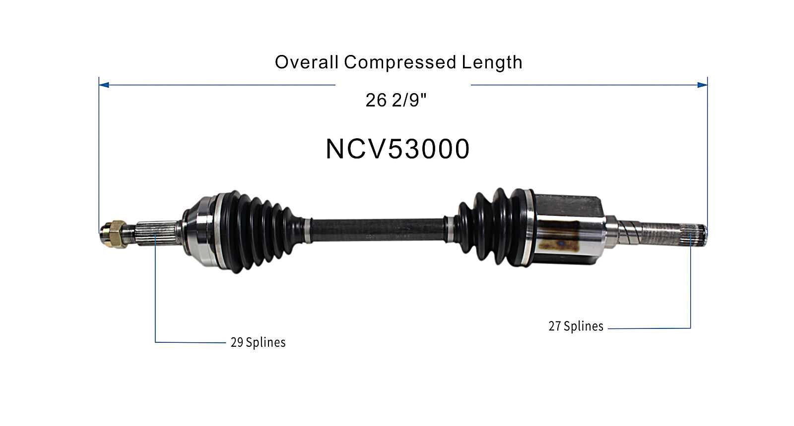 GSP CV Axle Assembly NCV53000 image 6