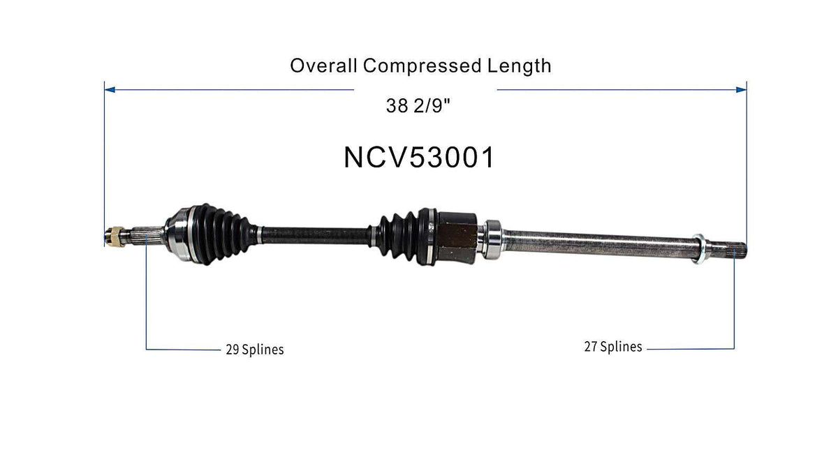 GSP CV Axle Assembly NCV53001 image 6