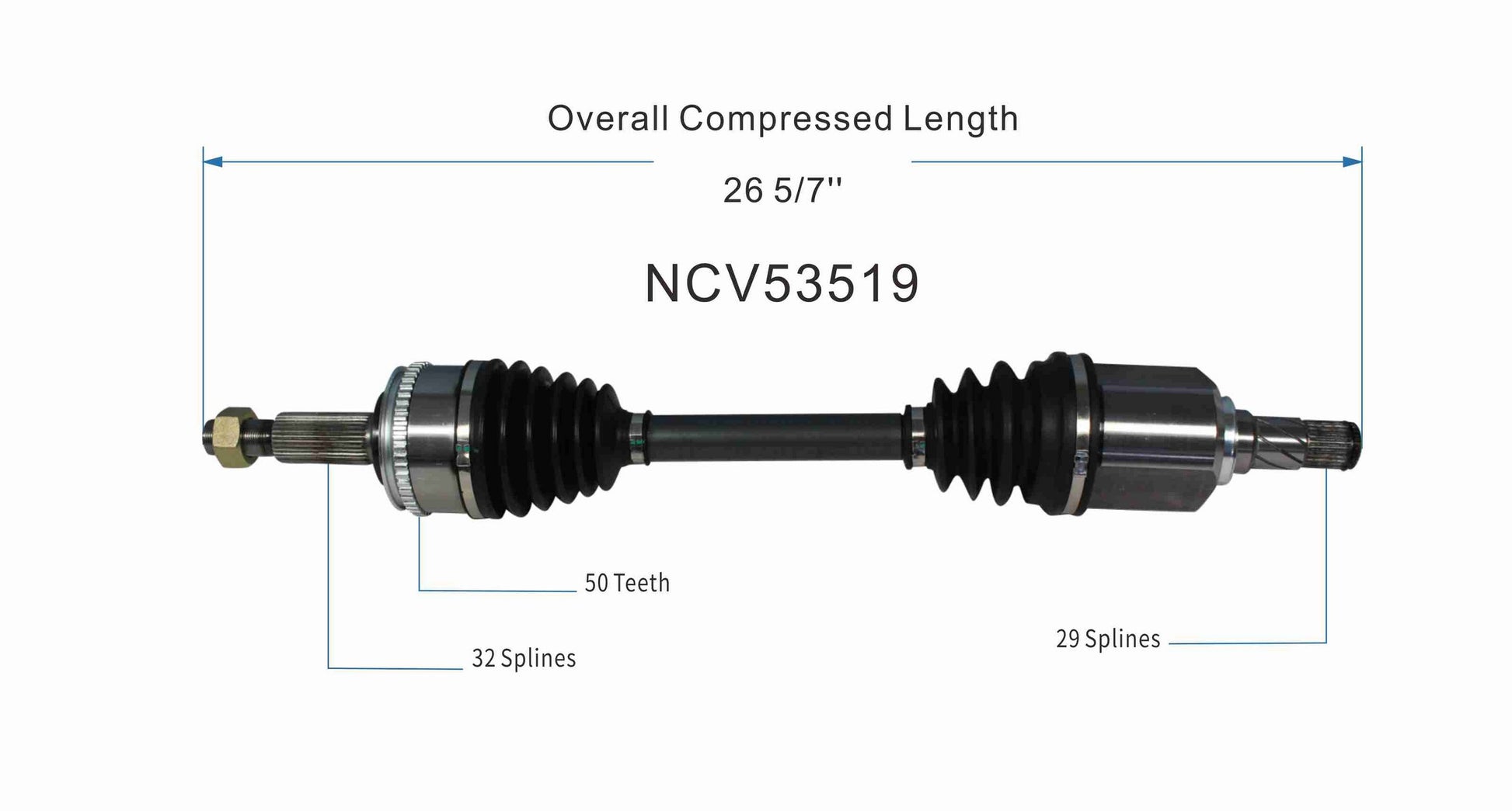 GSP CV Axle Assembly NCV53519 image 6