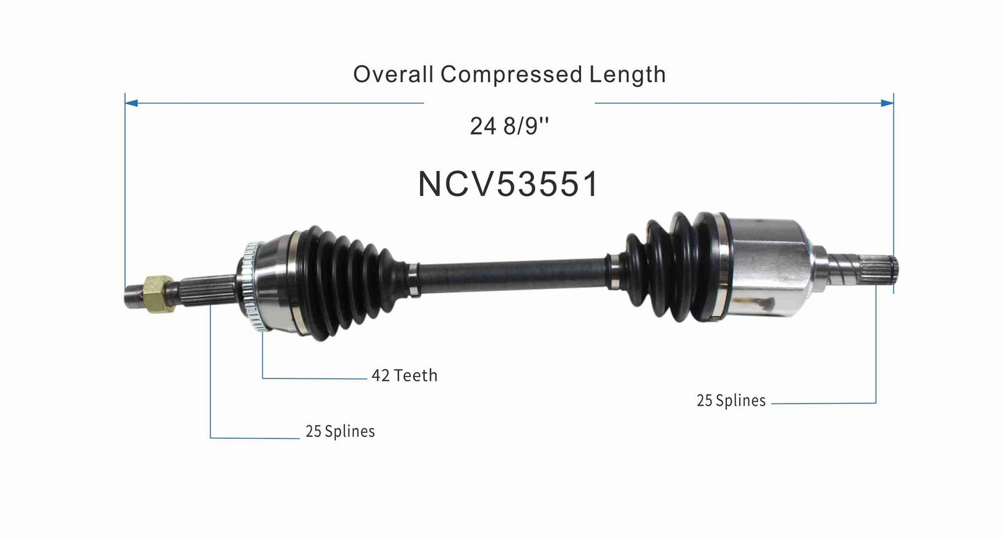 GSP CV Axle Assembly NCV53551 image 6