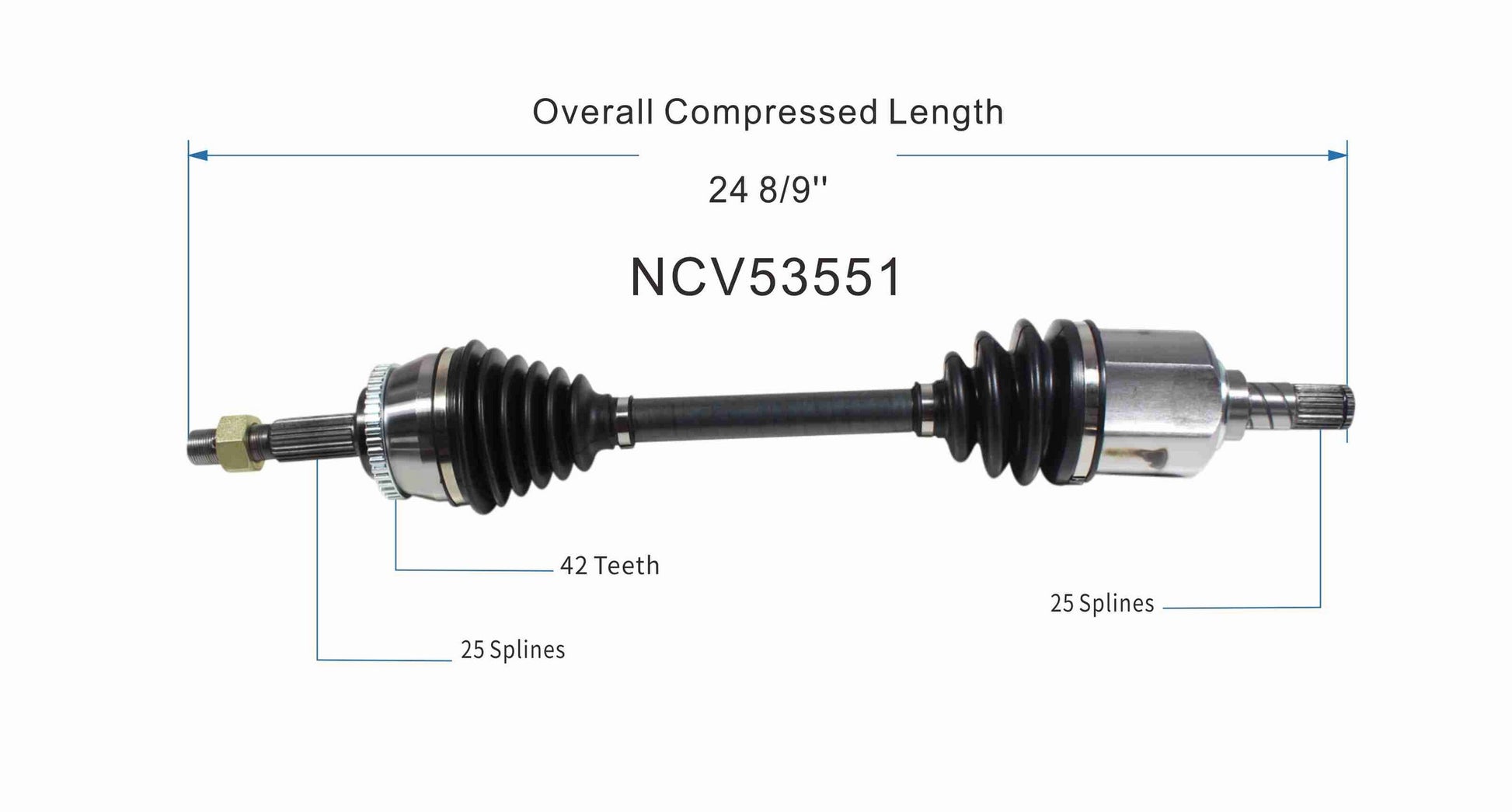 GSP CV Axle Assembly NCV53551 image 6