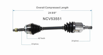 GSP CV Axle Assembly NCV53551 image 6