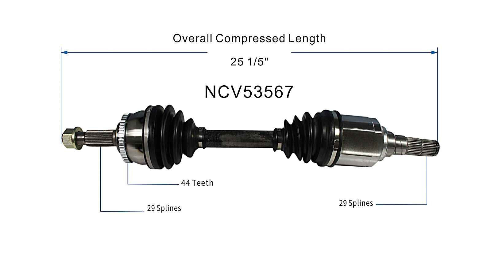 GSP CV Axle Assembly NCV53567 image 6