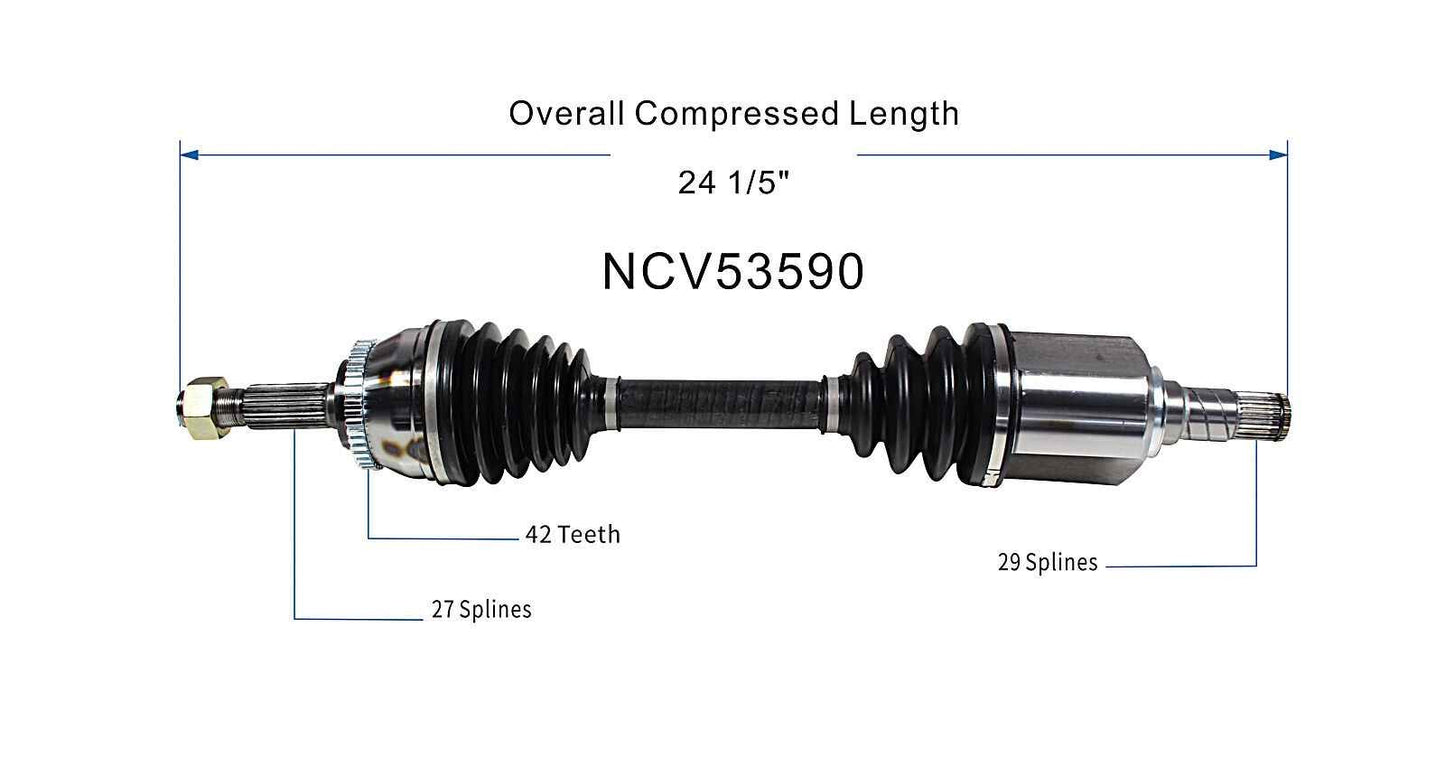 GSP CV Axle Assembly NCV53590 image 6