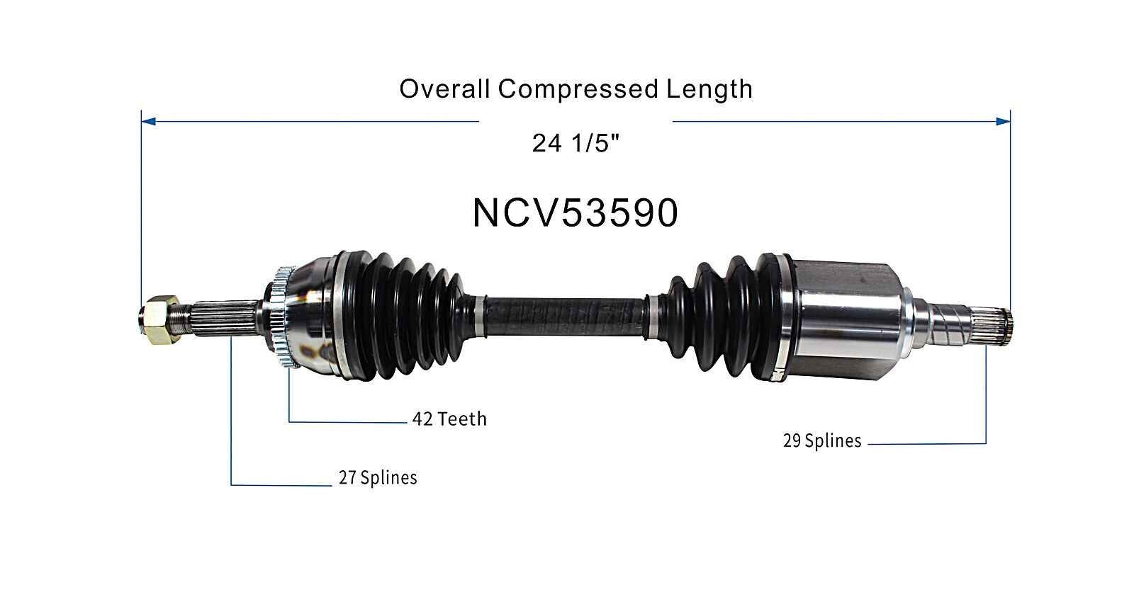 GSP CV Axle Assembly NCV53590 image 6