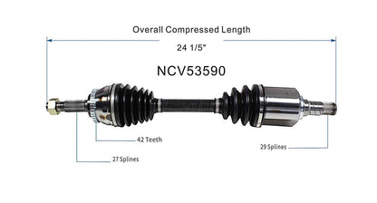 GSP CV Axle Assembly NCV53590 image 6