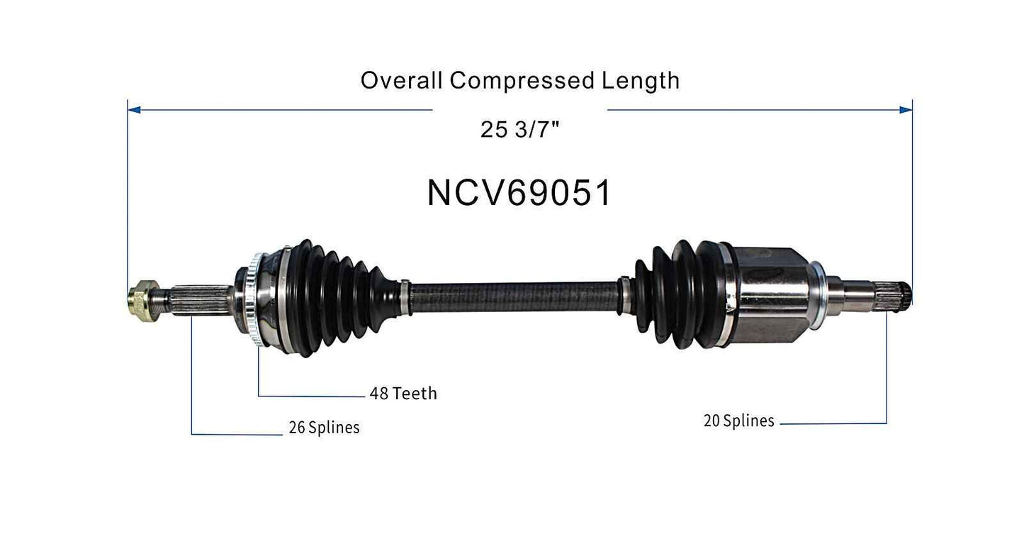 GSP CV Axle Assembly NCV69051 image 6