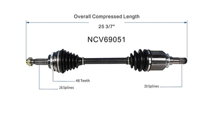 GSP CV Axle Assembly NCV69051 image 6