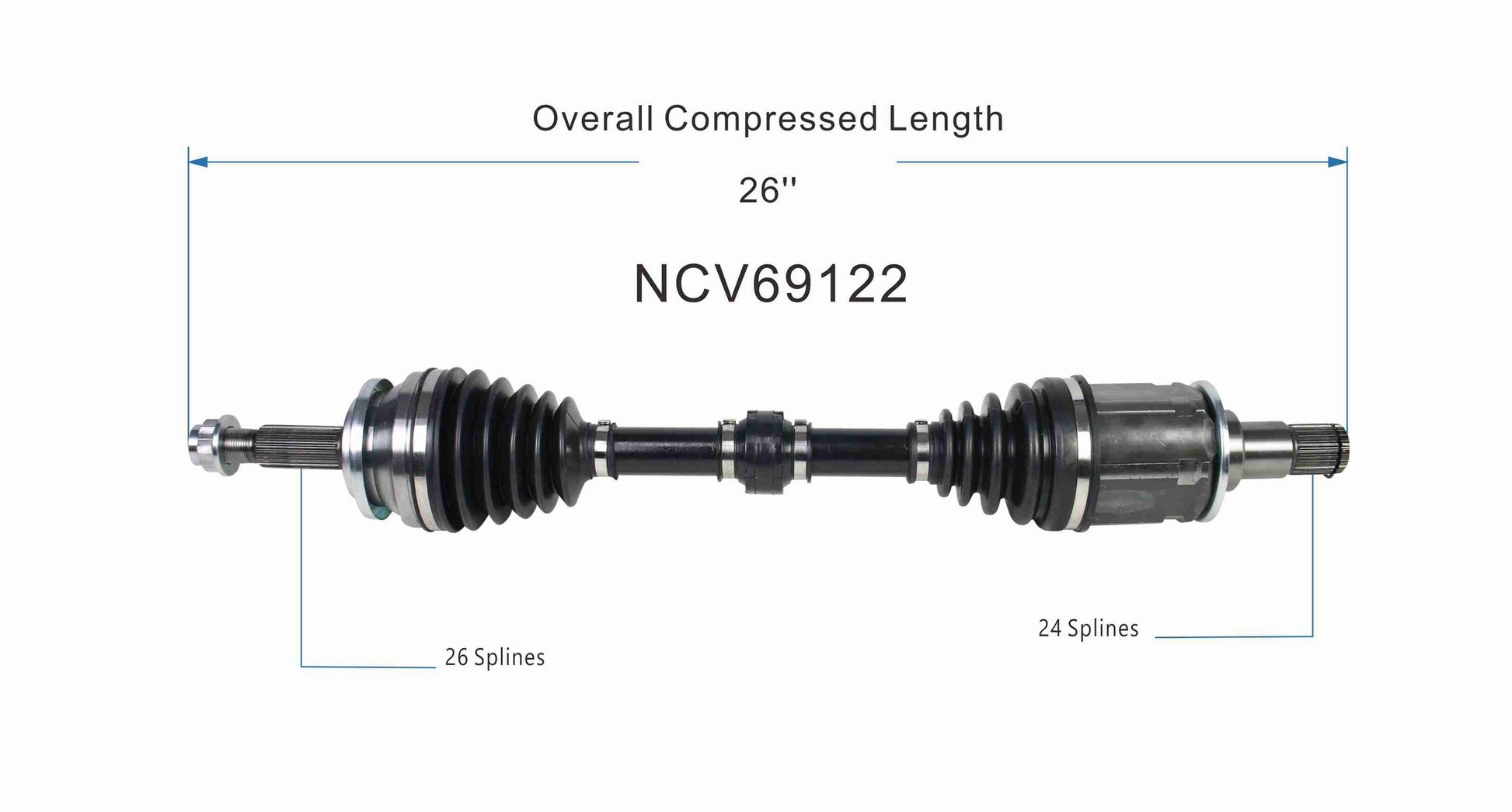 GSP CV Axle Assembly NCV69122 image 6