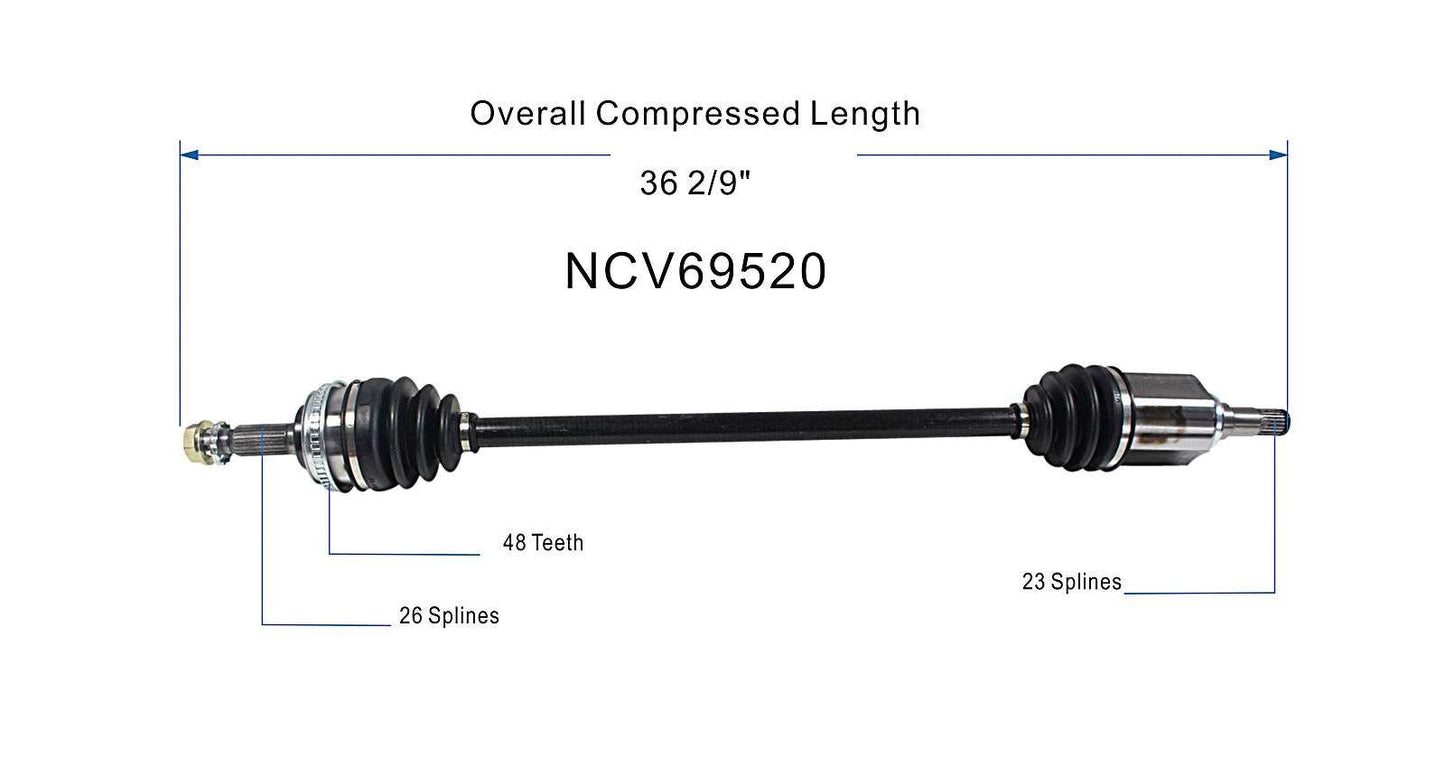 GSP CV Axle Assembly NCV69520 image 6